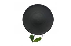 China Camping Matte Black Melamine Salad Plate 14'' Non Toxic Round supplier