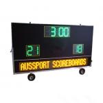 Electronic Waterproof Outdoor Soccer Scoreboard With Message Sign / Moving Stand for sale