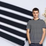 Good Texture And Fashionable Easy To Care Striped Knit Fabric For T-Shirt for sale