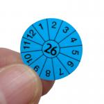 Waterproof Vinyl Fire Extinguisher Stickers Blue 20mm Round Labels for sale