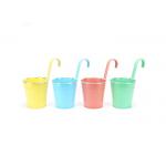 Metal Garden Ornaments 4 Pack Round Metal Planter Pot With Handles