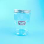 32 Oz Straight Clear Plastic Food Storage Jars With Silver Screw Lids