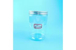 China 32 Oz Straight Clear Plastic Food Storage Jars With Silver Screw Lids supplier