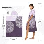 Adult Windproof Outdoor Change Cloth Bath Robe Printed Surf Hooded Poncho Towels for sale