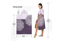 China Custom Print Microfiber Towel Poncho With Hood For Women supplier