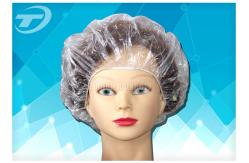 China PE Disposable Shower Caps Single Use Transparent Dustproof And Waterproof supplier