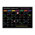 Printable Magnetic Calendar Planner Black Magnetic Fridge Monthly Planner Calendar for sale