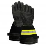 EN659 Structural Firefighter Gloves Long Cuff With Reflective Tape for sale
