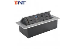 China 220V Square Desktop Pop Up Power Plug Zinc Alloy For Computer Supply supplier