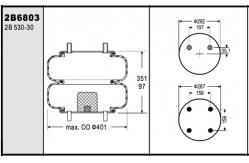 China Goodyear 2B14-366 Firestone Air Spring W01-358-6803 Hendrickson Trailer S6412 supplier