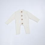 Unisex Baby Knit Rompers Long Sleeve One Piece Button Down Sweater Jumpsuit Playsuit 100% Cotton Homewear Sleepwear for sale