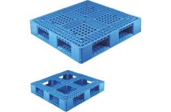 China Durable Industrial Plastic Pallet Grid Surface Cross Bottom 1100*1100mm supplier