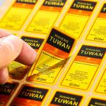 Aluminum Metal Custom Vinyl Stickers , Self Adhesive Labels For Electronic Products for sale