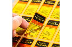 China Custom Printed Gold Foil Stickers Embossed Metallic Labels & Custom Metallic Stickers supplier