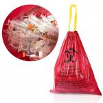 Medical Infectious Biohazard Waste Bag Red Drawstring Disposable for sale