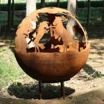 Garden Portable 3mm Thickness Steel Fire Pits Wood/Gas Fuel Type Corten Steel for sale