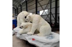 China Theme Parks Authentic Animatronic Polar Bear With Voice And Animal Sounds supplier