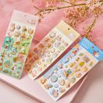 OEM Cute Design 3D Epoxy Stickers Crystal Sticker Stationery Decorative PVC Sticker For Kids Cartoon for sale