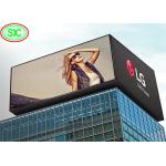 Outdoor Waterproof P10 Full Color LED Display Screen Advertising Billboard With Column for sale