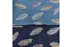 China 40% POLY 60% RAYON Embroidered Jean Denim Fabric Dark Blue supplier