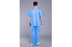 China Knit Collar Unisex SMS 35g Nurses Scrub Suit Uniform supplier