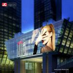 JCVISION High Brightness Transparent LED Screen Display Glass Window Video Wall for sale