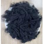 Virgin Polyester Staple Fiber 3D 150mm Black For Worsted Spinning for sale