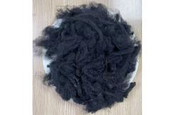 China Virgin Polyester Staple Fiber 3D 150mm Black For Worsted Spinning supplier