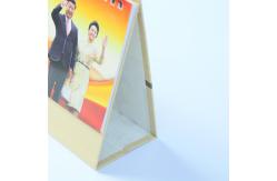 China Wood Grain Desk Wall Calendar 13 Sheets Customized Design Middle Size supplier