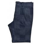 MG Custom Tailored Trousers , Tailor Made Trousers Casual Navy Check Shorts for sale