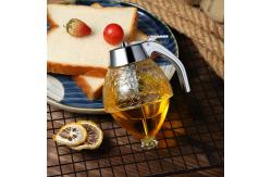China No Drip Plastic Honey Sugar Syrup Dispenser Container With Storage Stand / Stopper supplier