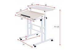 China Metal Frame Wood Board Height Adjustable Small Size Study Table supplier