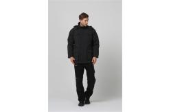 China Cotton Padding Hooded Cold Weather Workwear Jacket , Warm Winter Work Coats supplier