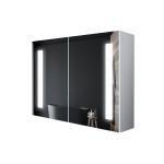 Wall Mounting Round LED Mirror Cabinet Customizable Adjustable Lighting for sale