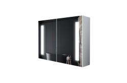 China Wall Mounting Round LED Mirror Cabinet Customizable Adjustable Lighting supplier