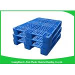 Blue Recyclable Transport industrial Plastic Pallets 4-Way Entry Type for sale