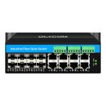 Managed 16 Port Gigabit Poe Switch Din-rail Network Switch 8RJ45+8SFP With 4*RS485+2*CAN BUS for sale