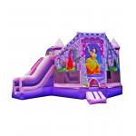 Pink And Purple Inflatable Play Castle For Outdoor Amusement for sale
