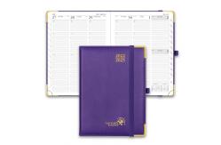 China Weekly Planner 2023-2023 Purple With Hourly Schedule And Monthly Tabs supplier