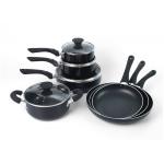 Induction Bottom 5pcs Anodised Alu 4.5mm Colored Pots And Pans for sale
