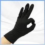 Disposable Black Latex Food Processing Gloves 10g 20pcs / Box for sale
