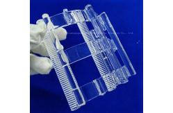 China Custom Silicon Wafer Cleaning Rack Quartz Groove Boat High Temperature Resistant supplier