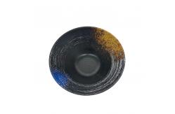 China Restaurant Plastic Ramen Melamine Soup Bowl With V Shape Galaxy Pattern supplier
