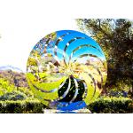 ODM Mirror Polished Garden Stainless Steel Windmill Art Sculptures for sale