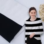 Comfortable And Moisture-Absorbent And Smooth Striped Knit Fabric For Casual Wear for sale