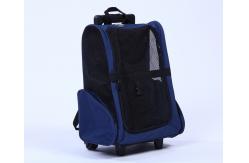 China 40*27*55cm Backpack Stroller Pet Carrier With Detachable Wheel supplier