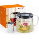 Removable Filter Spout Glass Teapot for Loose Leaf and Blooming Tea 30.4oz Clear Teapots for sale