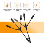 1 Pair Y Type Ffm Mmf Wire Solar Branch Connector T Splitte 30a for sale