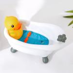 Bathtub Shape PVC Plastic Toys Soap Dish OEM Non Phthalate Pvc Material for sale