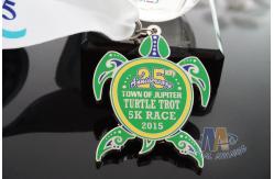 China Sea Turtle Design Custom Imitation Hard Enamel with Sublimated Ribbon supplier